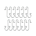 Silberne S-Haken aus Metall für Christbaumschmuck und Weihnachtssocken 12er-Set - 30 Stück/Box / Silber
