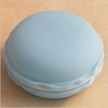 Portable light blue macaron jewelry box for rings and earrings on beige paper - Light Blue