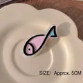 Cute pink and blue fish y2k dopamine hair clip for girls, size approx 5cm in length - 6# Small Fish Hair Clip