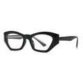 Occhiali da sole geometrici cat-eye neri con montatura spessa e lenti trasparenti - Montatura Nera Lente Trasparente