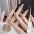XEIJAYI Rose Majesty 10ml UV/LED golden cat eye gel polish with glitter foil finish - Champagne Mocha Cat Eye