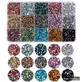 3mm resin flatback rhinestones set with 15000pcs 15-color assorted AB acrylic gems - BKHZ-017 (3mm-15000pcs)