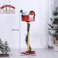 Christmas themed red mailbox decoration with artificial pine branches and berries - YW-69727A Red Mailbox