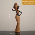 Artistic African woman figurine with pottery jar, bronze finish, 27.5cm home decor - BYX8638 Style C Woven African Woman