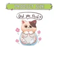 Cartoon cat toilet sticker size 23x19cm with Did you flush humorous text design - Cat in Bowl