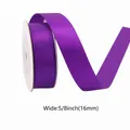 Purple 5/8 inch satin ribbon roll for Halloween gift wrapping and DIY crafts - 9-Solid Purple