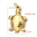 Gold turtle pendant in stainless steel, 2.1cm size, weighing 4.8g for jewelry making - BXGPJ097-Small Sea Turtle Pendant