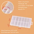 Transparent 13-compartment PP plastic storage box with secure snap lock and 15x8x1.8cm size - Long 13-Compartment (15x8x1.8cm)