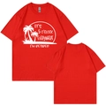 Red 5 O'clock Everywhere Retired Shirt showing front and back view on white background - S / Red