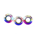 K9 crystal AB color flatback rhinestones for DIY jewelry and nail art decoration - 6mm Round Center Hole AB