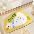Tapis de bain canard jaune absorbant avec motif dessin animé pour salle de bain - 40*60cm / Canard Espiègle