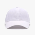 White quick-dry mesh baseball cap with breathable vents for summer outdoor sun protection - Adjustable / White