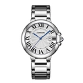 Orologio elegante in acciaio argento con quadrante bianco e numeri romani - Cinturino in Acciaio Inossidabile Argento Quadrante Bianco