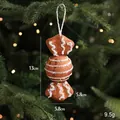 Gingerbread man Christmas ornament with white icing detail and colorful sprinkles, 13cm - Candy