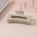 Matte rectangular claw clip in neutral beige finish for secure hair styling - #14 Matte Warm Gray - 10.5cm / Bulk (No Packaging)