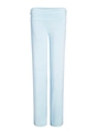 Light blue soft lounge pants with lace trim and rhinestone details in a relaxed fit - M / Pants / Blue