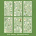 Daisy Summer PET floral sticker set for DIY scrapbooking with 6 sheets 100x180mm - Daisy Summer (6 Sheets)