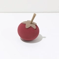 Cherry shaped red makeup sponge puff with stem detail for precise blending - Persimmon