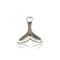 Silver alloy whale tail charm pendant with polished metallic finish for DIY jewelry - Whale Mermaid Tail