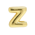 18k gold plated bubble initial Z charm with smooth polished finish for DIY bracelets - Gold Letter-Z