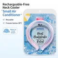 Reusable cooling neck ring with red polka dot pattern made from plant-based PCM - Polka Dot Red Pattern / Red