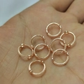 Textured 14k gold-filled round beads spacer rings for elegant jewelry making - Rose Gold