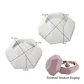 Hexagonal silicone mold for incense burner diy craft with precise dimension details - Faceted 4-sided Incense Burner Set