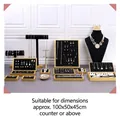 Black velvet jewelry display set with gold frames for necklaces and earrings - Jewelry Display Set 2 (Black Velvet)