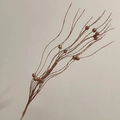 Christmas rose gold glitter berry stem with sparkling beads for festive floral decor - With Berries / Rose Pink