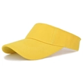 Visera de sol amarilla para niños hecha de sarga de algodón con ala ancha protectora - Ajustable / Amarillo
