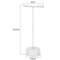 Silver T-bar earring display stand with hexagonal base and 13.5cm height dimensions - Hexagon Base / 6*13.5cm / Silver