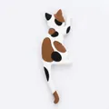 Calico cat magnetic hook with flexible tail for refrigerator decor and storage - A6-Calico Cat