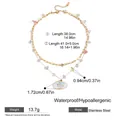 Gedetailleerde maattabel voor gelaagde roestvrijstalen ketting met roze hartjes - Artistieke vis hanger met kleurrijke stenen stijl (JDN0205013)