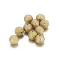Set di 10 perle dorate in acciaio inossidabile satinato con finitura sabbiata per gioielli - Perlina Dorata Smerigliata (KLJ2254-Z)