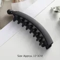Classic matte black banana clip hair accessory for ponytails, size 13x3cm - 13x3cm / Matte Black