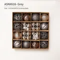 42-piece set of grey Christmas balls in matte and glossy finishes with 6cm and 3cm sizes - Asnx616 (gray) 42-pack