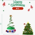 Christmas tree shaped party hat in green spiral design with colorful gift boxes - Green Spring Christmas Tree Hat