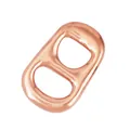 Rose gold soda tab charm for DIY bracelets and necklaces featuring a dual-hole design - Soda Can Tab / Rose Gold