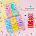Colorful 3.8cm number candles for birthday cakes with happy birthday packaging - PVC Box Candy Number Candle 5