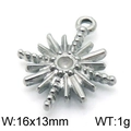 Colgante estrella de acero inoxidable plateado, dije copo de nieve 16x13mm para joyas - 16*13mm / Color Acero
