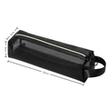 Bolsa de almacenamiento portátil de malla negra, organizador de viaje 20x6x5cm con cremallera - Modelo 042 Mediano Negro