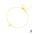 Minimalist 18K gold-plated bracelet featuring a stylish letter J pendant charm - Letter J