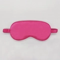 Soft faux silk sleep mask in rose pink with elastic headband for travel rest - Rose Red 73#
