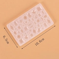 Translucent silicone mold for DIY jewelry with heart and geometric earring patterns - 50-282-D/Multi-Shape Jewelry / White