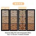 Laser PVC alphabet and geometry stickers set in warm orange tones for journaling - 2# Orange Blossom (4 Sheets Set)