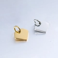 Polished stainless steel pentagon pendant charms in gold and silver finish with jump rings - Diamond / Steel