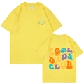 T-shirt jaune à manches courtes avec imprimé Cool Dads Club et détail de smiley - XS / Jaune (Style COOL DADS CLUB)