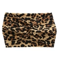 Diadema elástica ancha con estampado de leopardo y nudo para yoga y deportes - Leopardo Amarillo