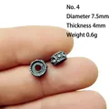 Close-up of 7.5mm vintage silver alloy spacer bead with antique floral pattern details - 4#