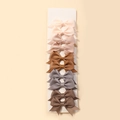 Earth Tone Bow Hair Clip Set (Style 5)